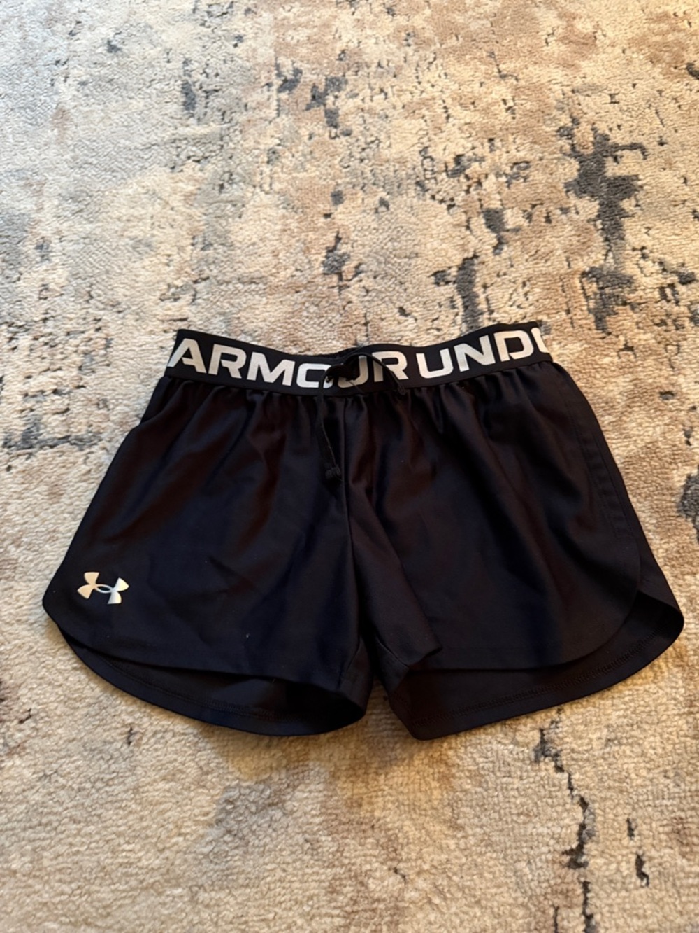 Under Armour Black girls  Athletic Performance Shorts with Branded Waistband